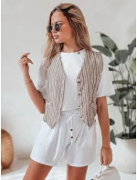 Dámske látkové šortky SUMMER TRIP white Dstreet SY0438