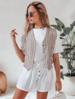 Dámske látkové šortky SUMMER TRIP white FashionStreet SY0438