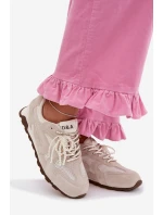 Dámské kožené semišové tenisky MK61-0705 šedé