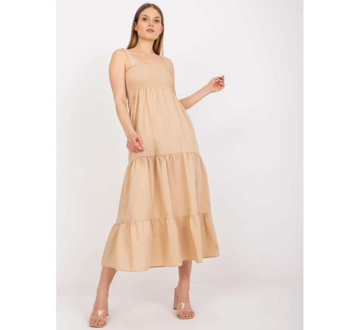 Šaty RO SK béžová model 17293410 - FPrice Šaty RO SK béžová model 17293410 - FPrice