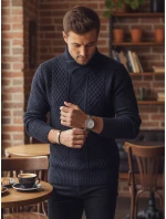 Pánský černý svetr Dstreet model 21982475 - FashionStreet Pánský černý svetr Dstreet model 21982475 - FashionStreet