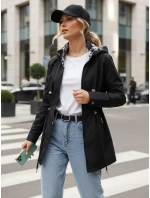 Kurtka damska parka z kapturem czarna model 22007636 - FashionStreet