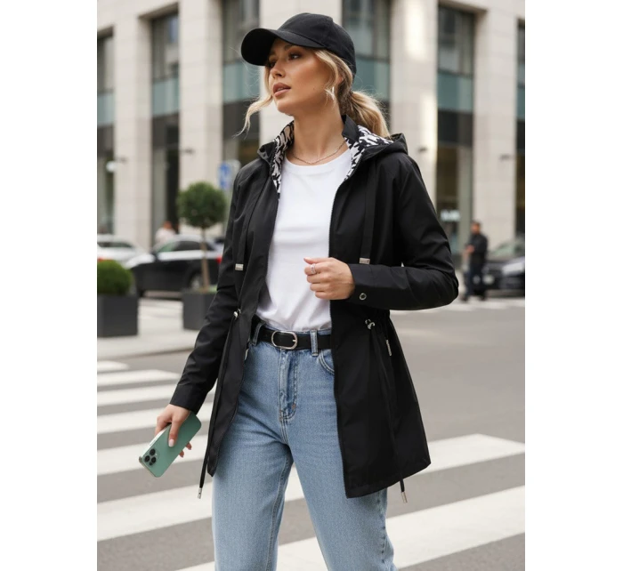 Kurtka damska parka z kapturem czarna model 22007636 - FashionStreet