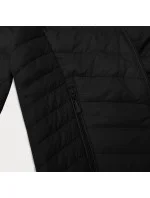 Ľahká čierna dámska bunda s odnímateľnou kapucňou J Style (16M9230-392)