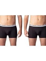 Dvojité balenie bavlnených boxeriek BOXER COLOURS 2x - BELLINDA - čierna