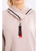 Béžová tunika na zips s kapucňou Oversize Béžová tunika na zips s kapucňou Oversize
