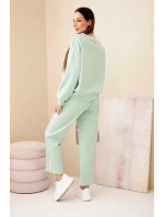 Dámský viskózový máslový komplet s lampasy tmavý model 22011676 - K-Fashion