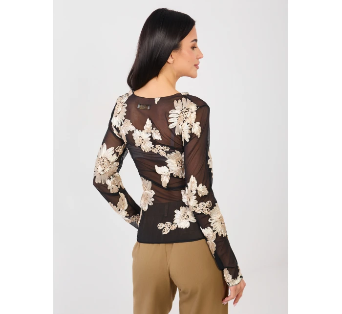 Blúzka IT BZ 22125.60 čierna a béžová