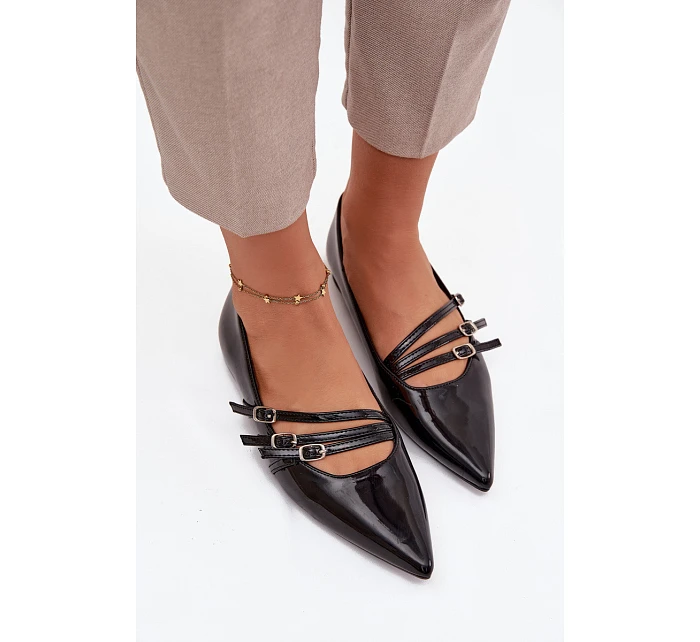 Lakované baleríny černá - Sweet Shoes model 22106358 Lakované baleríny černá - Sweet Shoes model 22106358