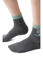 Chlapecké vzorované ponožky 014 MELANGE GREY 26-28