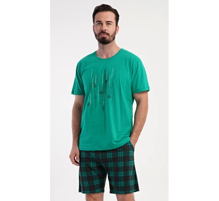 Pánske pyžamové šortky Tetris