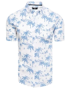 Pánské bílé tričko s krátkým rukávem model 21969125 - Dstreet