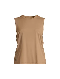 Dámske tréningové tričko CASALL Graphic Tank, hnedá farba