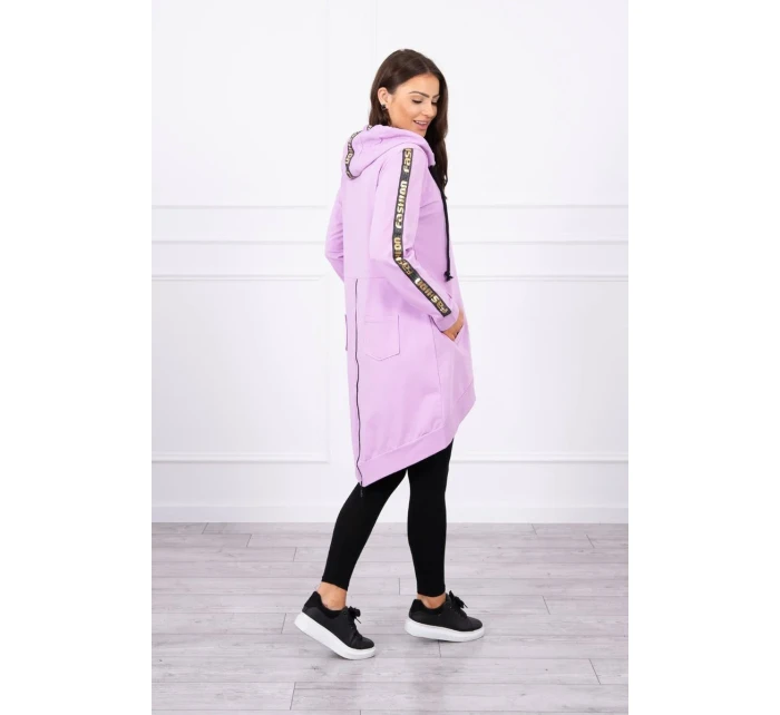 Mikina se zipem na zádech fialová