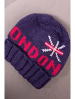 Dámská čepice London model 18752259 tmavě fialová - K-Fashion