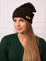 Dámska čiapka Maryna K407 hnedá