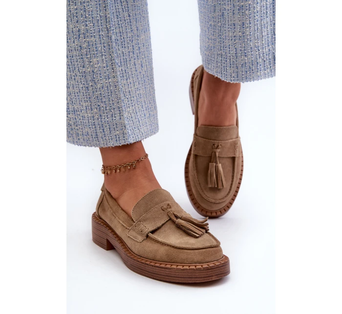 Dámské Semišové Mokasíny S  D&A Hnědé model 21660223 - S.Barski