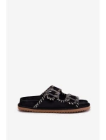 Dámské Pantofle S Přezkami A Dekorativním Černé model 21696576 - Boto Dámské Pantofle S Přezkami A Dekorativním Černé model 21696576 - Boto