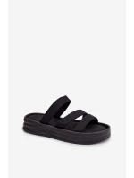 dámské pantofle na platformě s pásky Černé model 21943290 - Boto dámské pantofle na platformě s pásky Černé model 21943290 - Boto