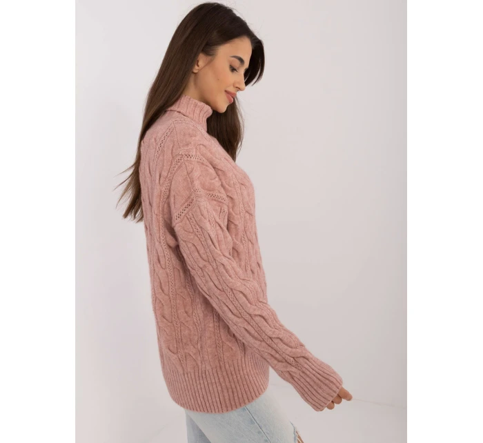 Sweter AT SW model 20470295 ciemny różowy - FPrice Sweter AT SW model 20470295 ciemny różowy - FPrice