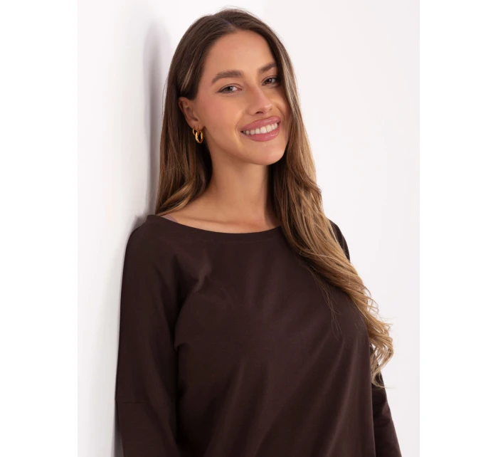 Bluzka RV BZ model 21717634 ciemny brązowy - FPrice Bluzka RV BZ model 21717634 ciemny brązowy - FPrice