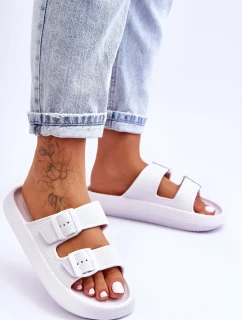 Dámske penové sandále s pruhmi White Sharmen