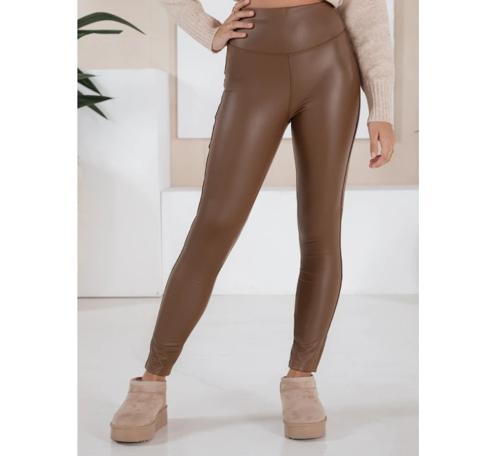 Dámské voskované legíny světle hnědé Dstreet model 21971279 - FashionStreet Dámské voskované legíny světle hnědé Dstreet model 21971279 - FashionStreet