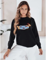 Dámský svetr s aplikací  černý Dstreet model 21991038 - FashionStreet