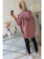 Krátka mikina na zips tmavoružová