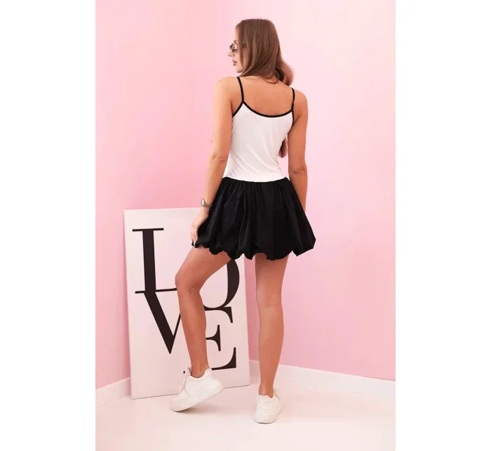 Dámské šaty na ramínkách s  sukní bílá model 21035527 - K-Fashion