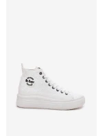 Trampki Damskie Na Platformie Lee Cooper LCW-25-44-3209L Biale