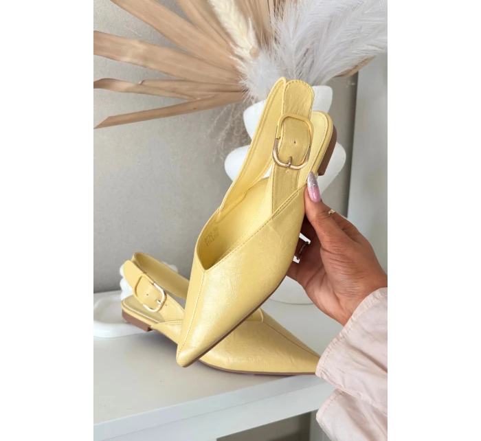 Lakované baleríny s přezkou Žluté model 21834846 - Boto
