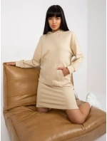 Šaty D10044C30296A svetlo béžové