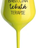 BABY'S FLUID THERAPY - žltý nerozbitný pohár na víno 470 ml