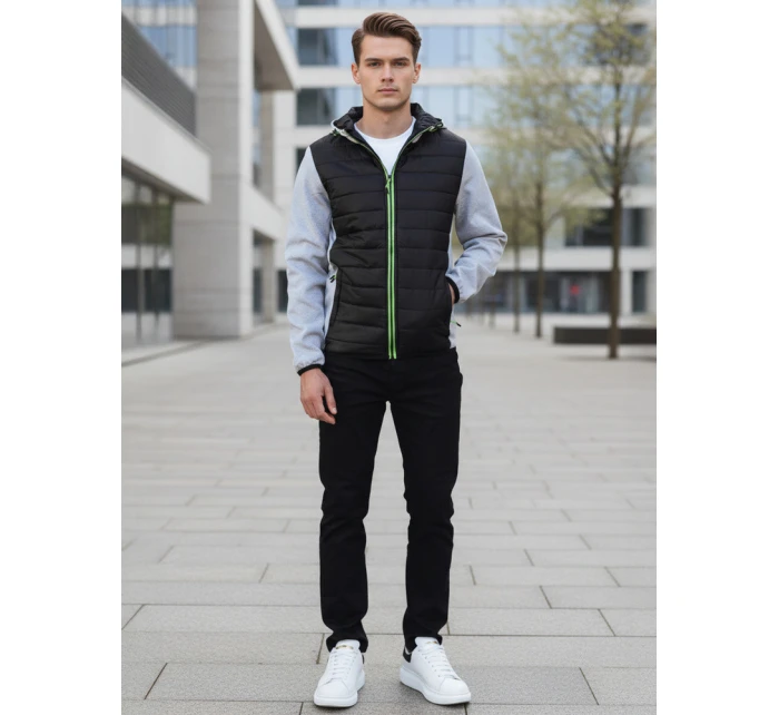 Pánska prechodná prešívaná sivá bunda TX4402 Pánska prechodná prešívaná sivá bunda TX4402