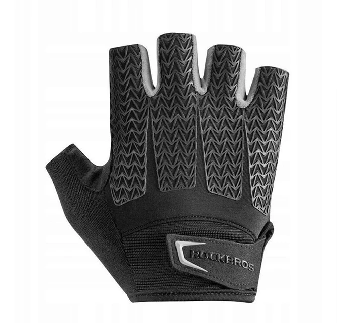 Cyklistické rukavice Rockbros S169BGR XL s gélovými vankúšikmi - sivé