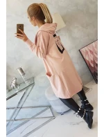 Oversize pláštenka s kapucňou tmavo púdrovo ružová Oversize pláštenka s kapucňou tmavo púdrovo ružová