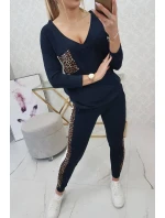 Sada s leopardím potlačou v námorníckej modrej Sada s leopardím potlačou v námorníckej modrej