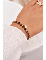 Náramek srdíčka ze chirurgické oceli hnědý Náramek srdíčka ze chirurgické oceli hnědý