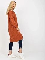 Dámsky sveter LO SW LK 3001 kardigan.82P tmavo oranžový