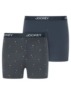 Pánske šortky 2Pack 305500 B90 tm. modrá s potlačou - Jockey