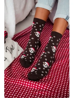 Dámske vianočné ponožky Bulldogs and snowflakes 1283.039