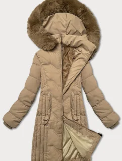 Béžová zimní bunda s odepínací kapucí model 21248727 - S'WEST