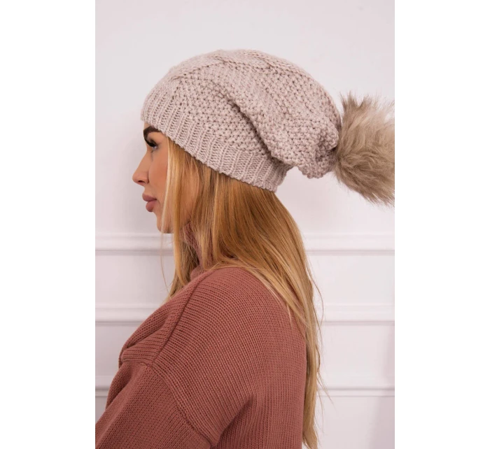 Fleecová čepice  béžová model 18750505 - K-Fashion