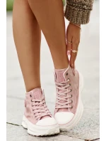 Zateplené Dámské Tenisky Na Platformě Big Star model 21676727 Růžové - Big Star Shoes