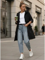 Dámska prechodná bunda parka čierna FashionStreet TY5554