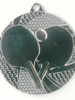 Strieborná medaila - stolný tenis - oceľová medaila