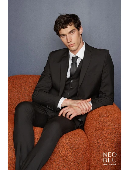 Men keprová košile s dlouhým rukávem night blue model 22499881 - NEOBLU Men keprová košile s dlouhým rukávem night blue model 22499881 - NEOBLU