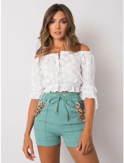 Šortky DHJ SN model 17459786 tyrkysová - FPrice Šortky DHJ SN model 17459786 tyrkysová - FPrice