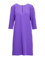 Šaty uvolněného střihu s výstřihem s  fialové model 20966103 - STYLOVE